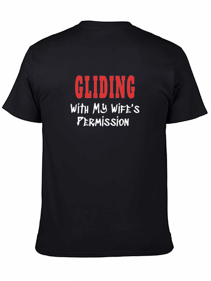 Camiseta Hombre - Deslizándose con permiso de mi esposa