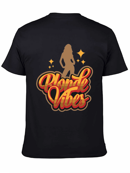 Camiseta Negra Blonde Vibes Estilo Retro