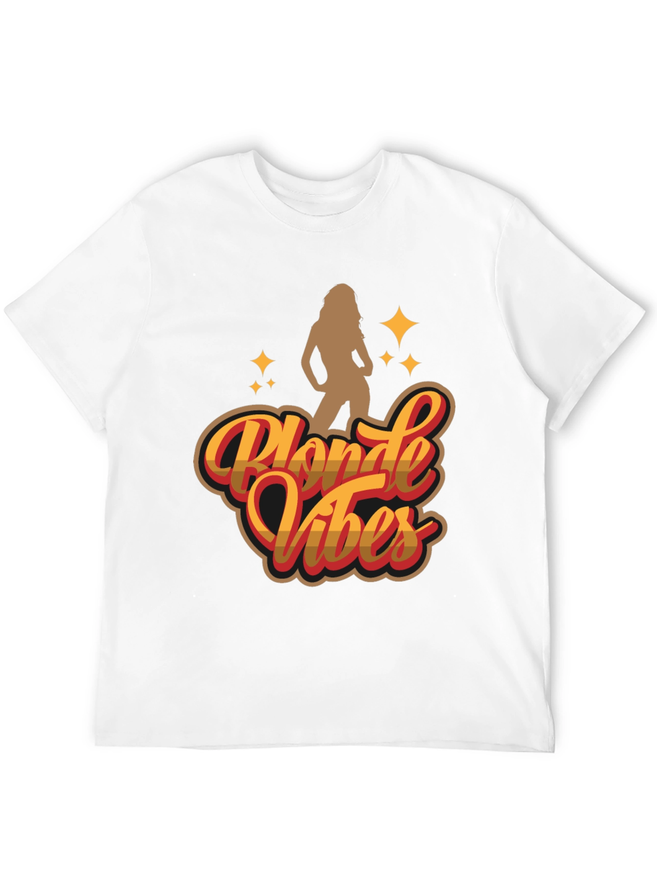 Camiseta Negra Blonde Vibes Estilo Retro