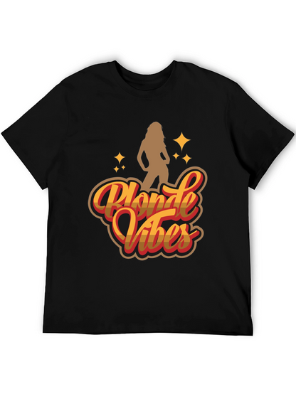 Camiseta Negra Blonde Vibes Estilo Retro