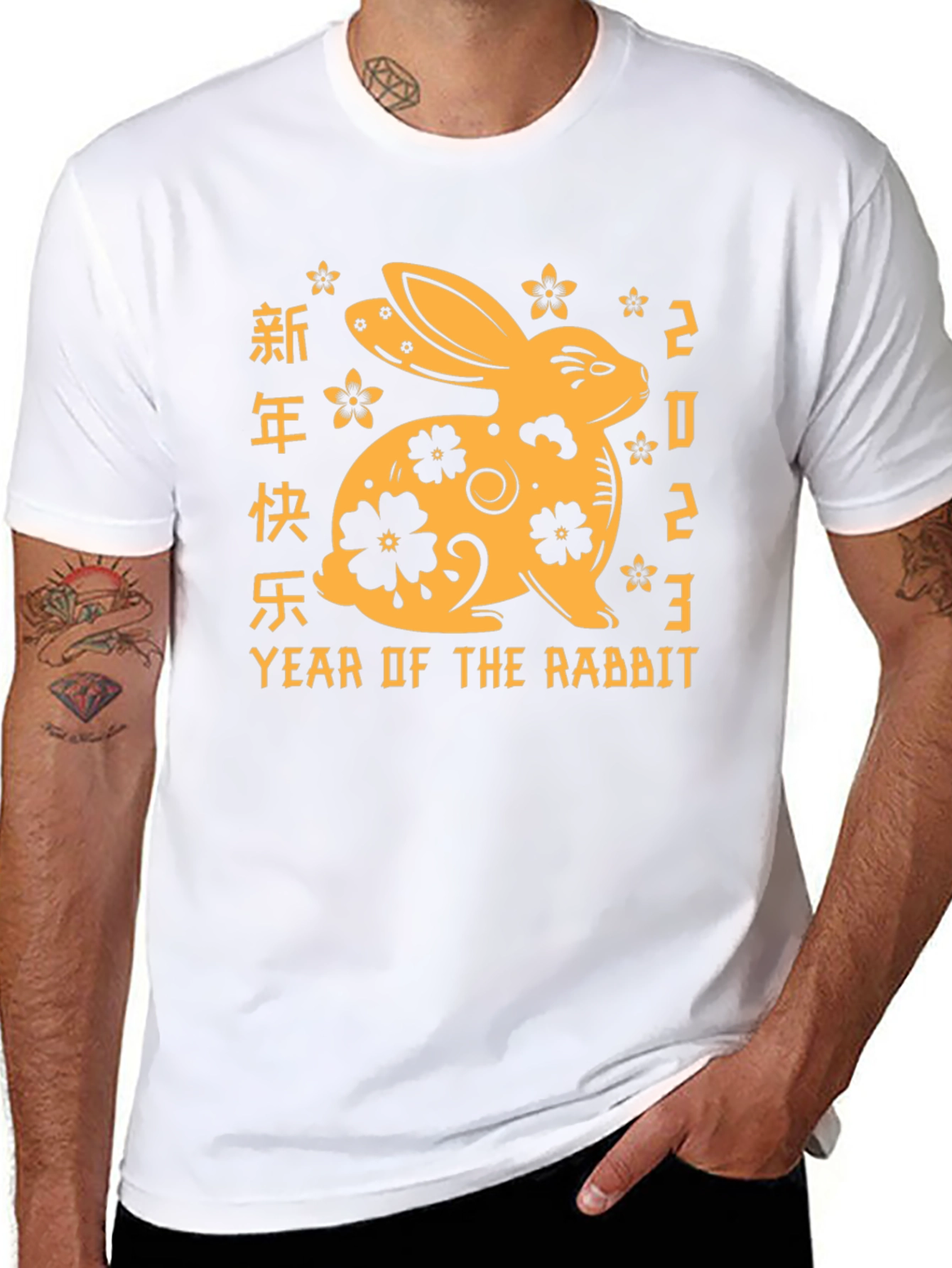 Camiseta Negra Año del Conejo 2023