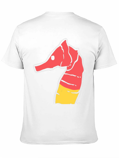 Camiseta Negra con Diseño de Hipocampo