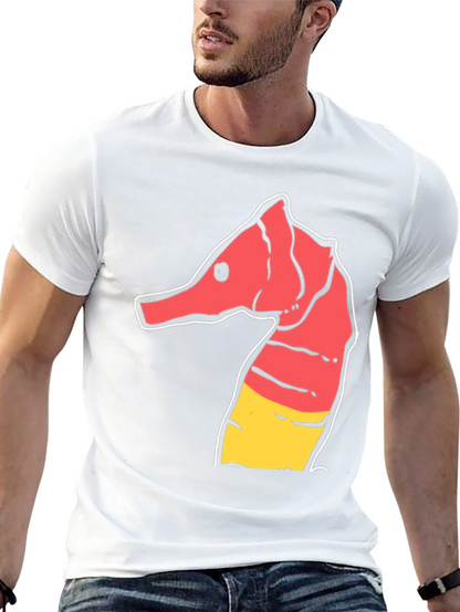Camiseta Negra con Diseño de Hipocampo