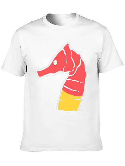 Camiseta Negra con Diseño de Hipocampo