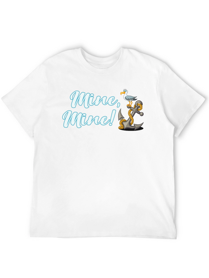 Camiseta Negra Mine Mine! con Ancla y Gaviota