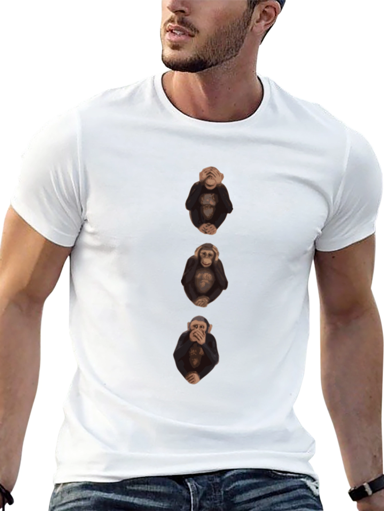 Camiseta Hombre Monos Sabios