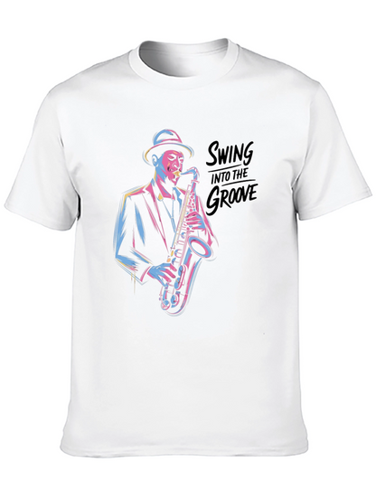Camiseta Negra Jazzista con Estilo