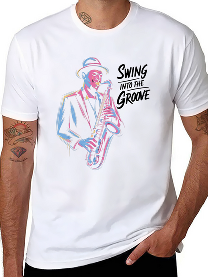 Camiseta Negra Jazzista con Estilo