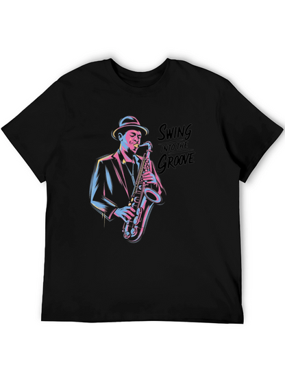 Camiseta Negra Jazzista con Estilo
