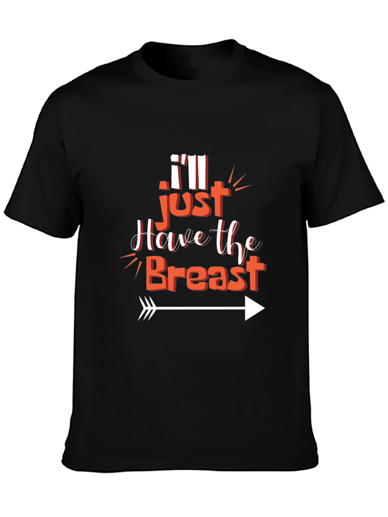 Camiseta Negra: Solo Quiero la Pechuga