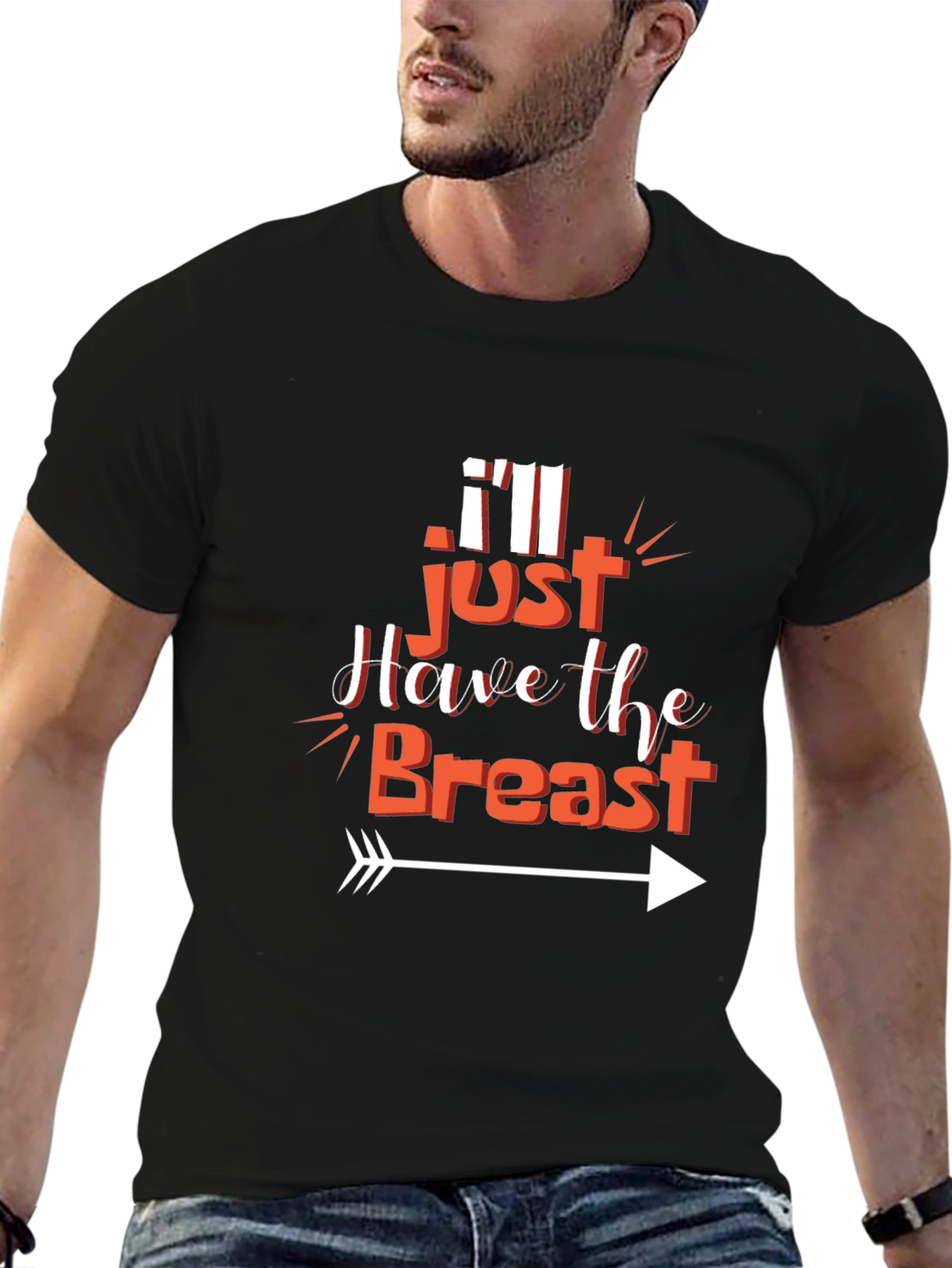 Camiseta Negra: Solo Quiero la Pechuga