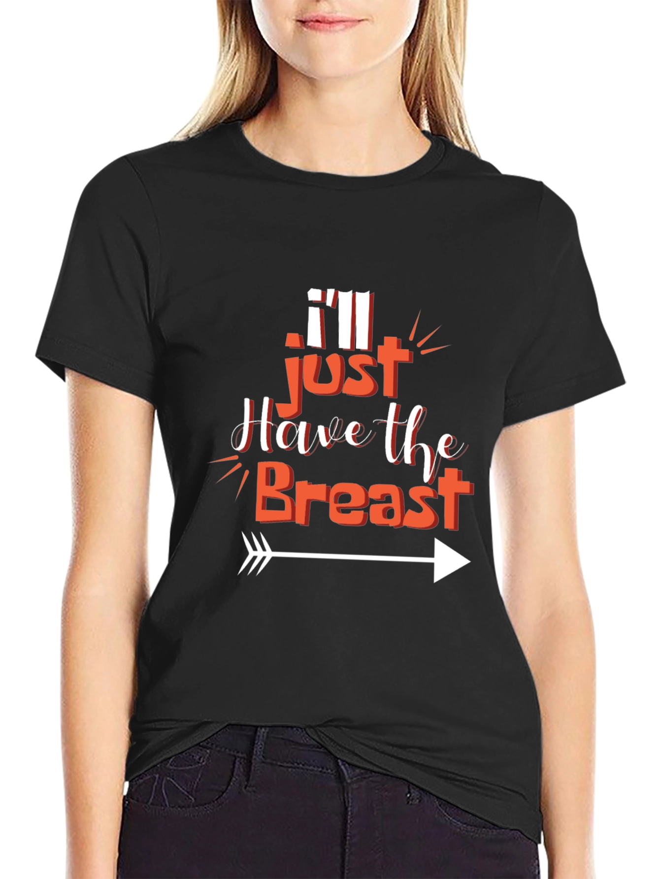 Camiseta Negra: Solo Quiero la Pechuga