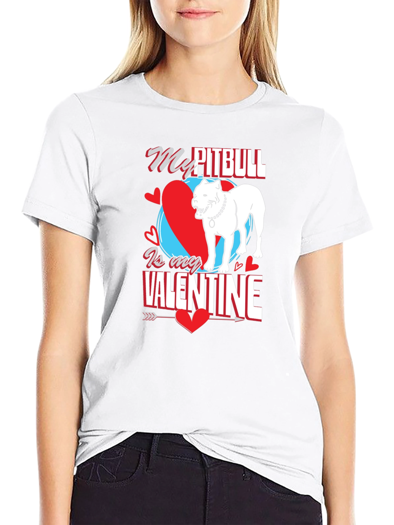 Camiseta Mi Pitbull es mi Valentín