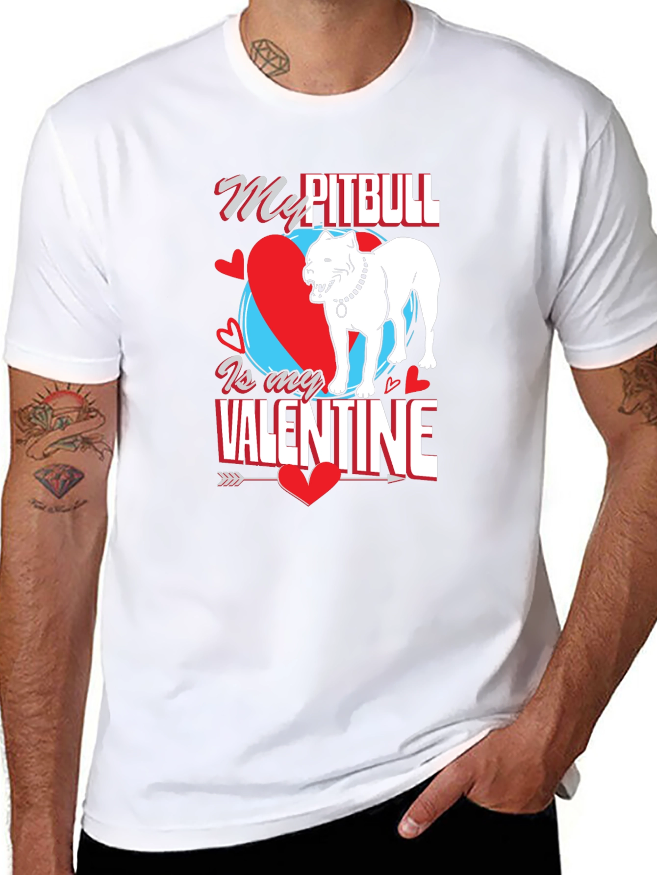 Camiseta Mi Pitbull es mi Valentín