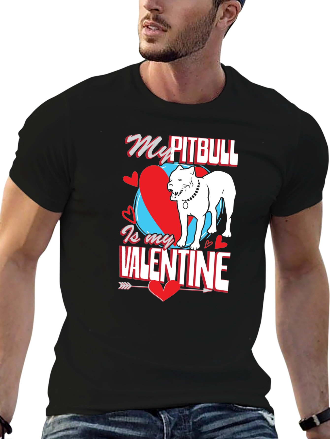 Camiseta Mi Pitbull es mi Valentín