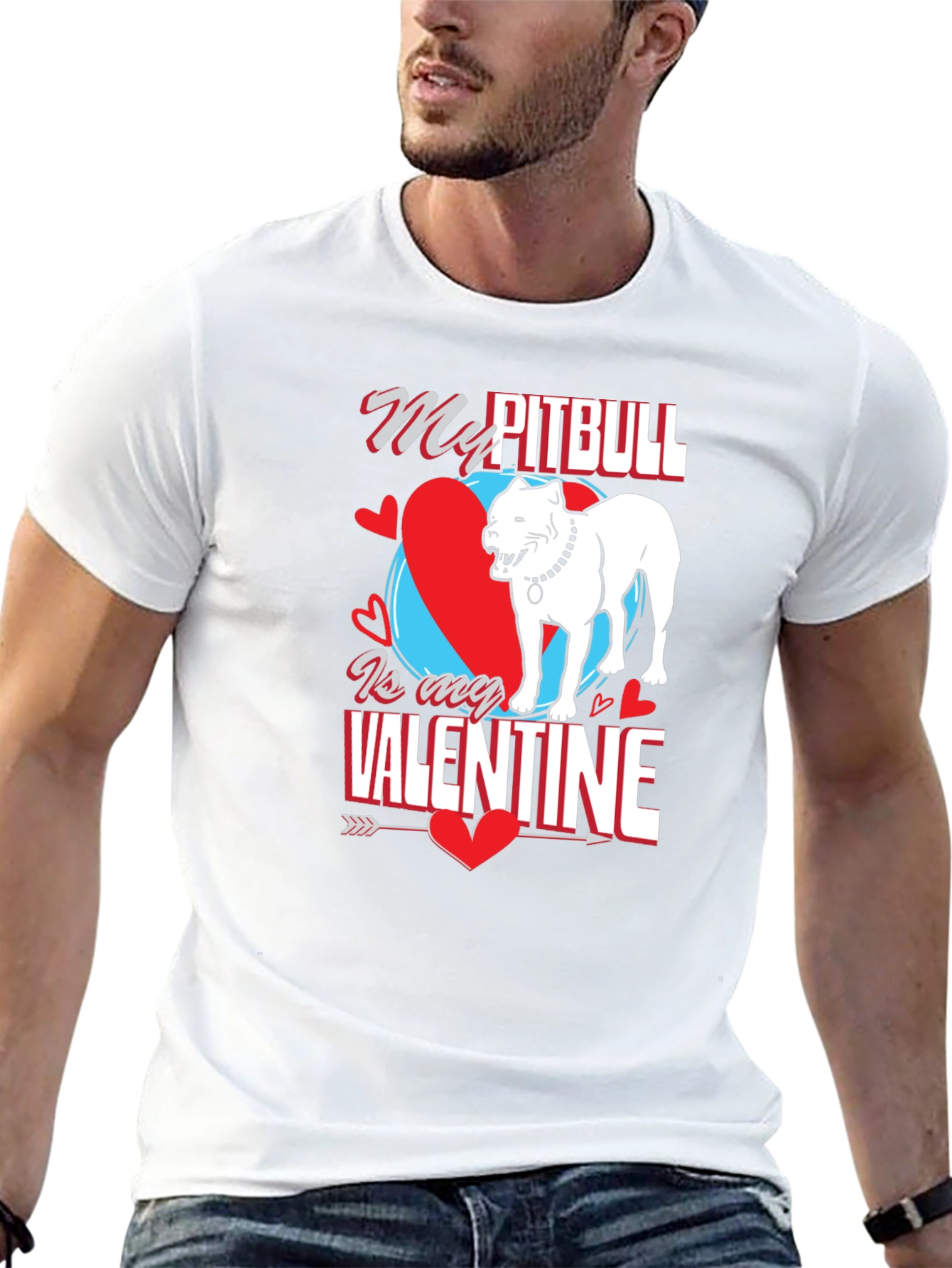 Camiseta Mi Pitbull es mi Valentín