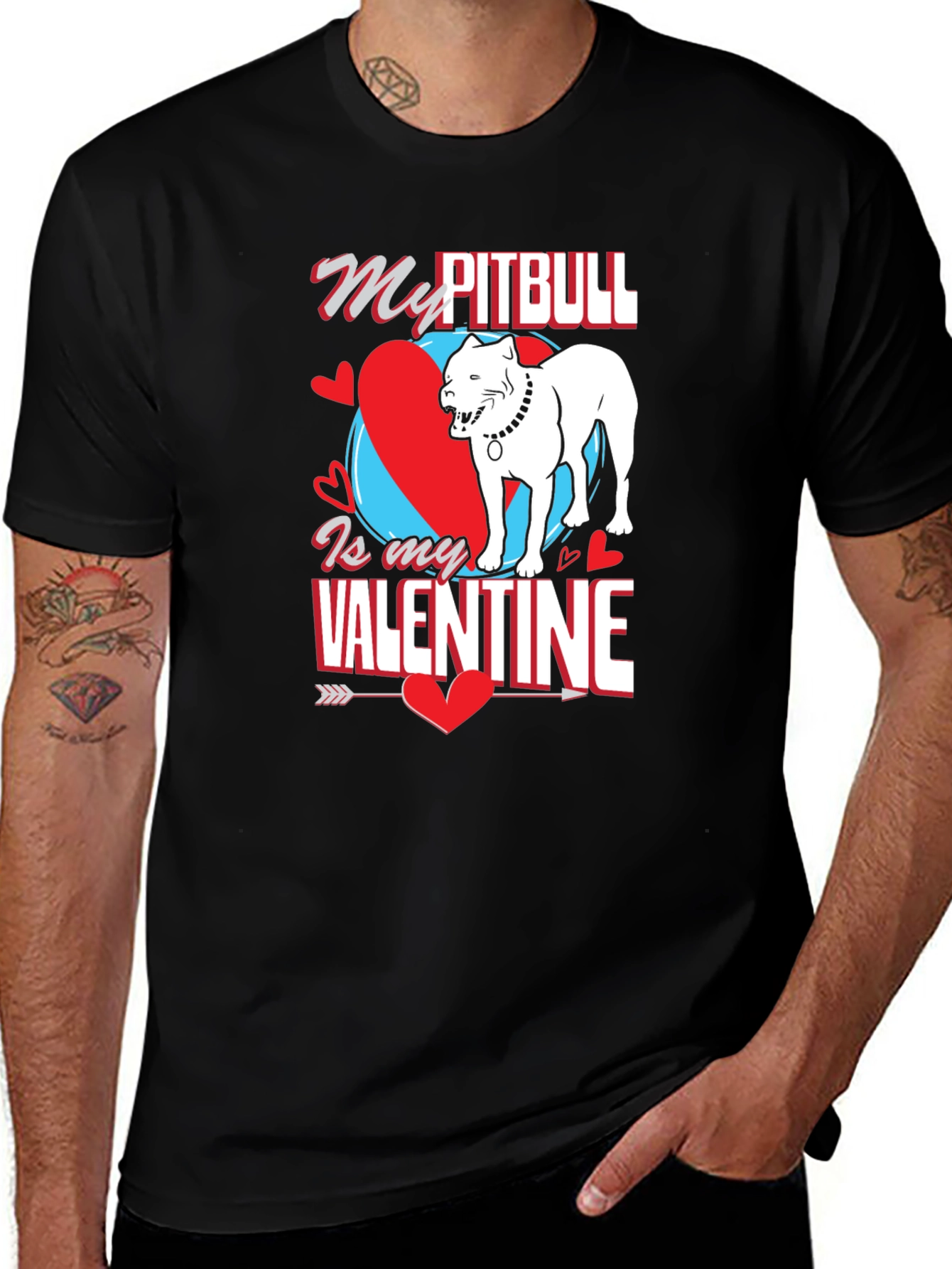 Camiseta Mi Pitbull es mi Valentín