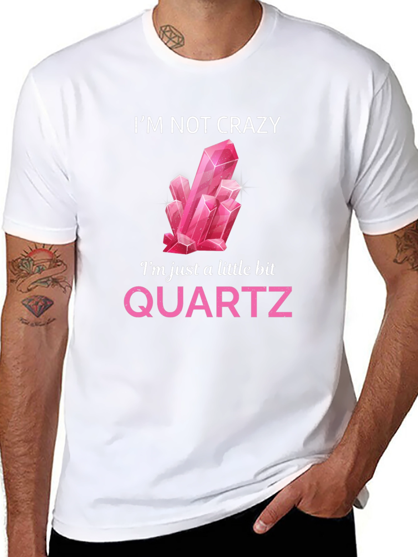 Camiseta con Diseño de Cuarzo Rosa