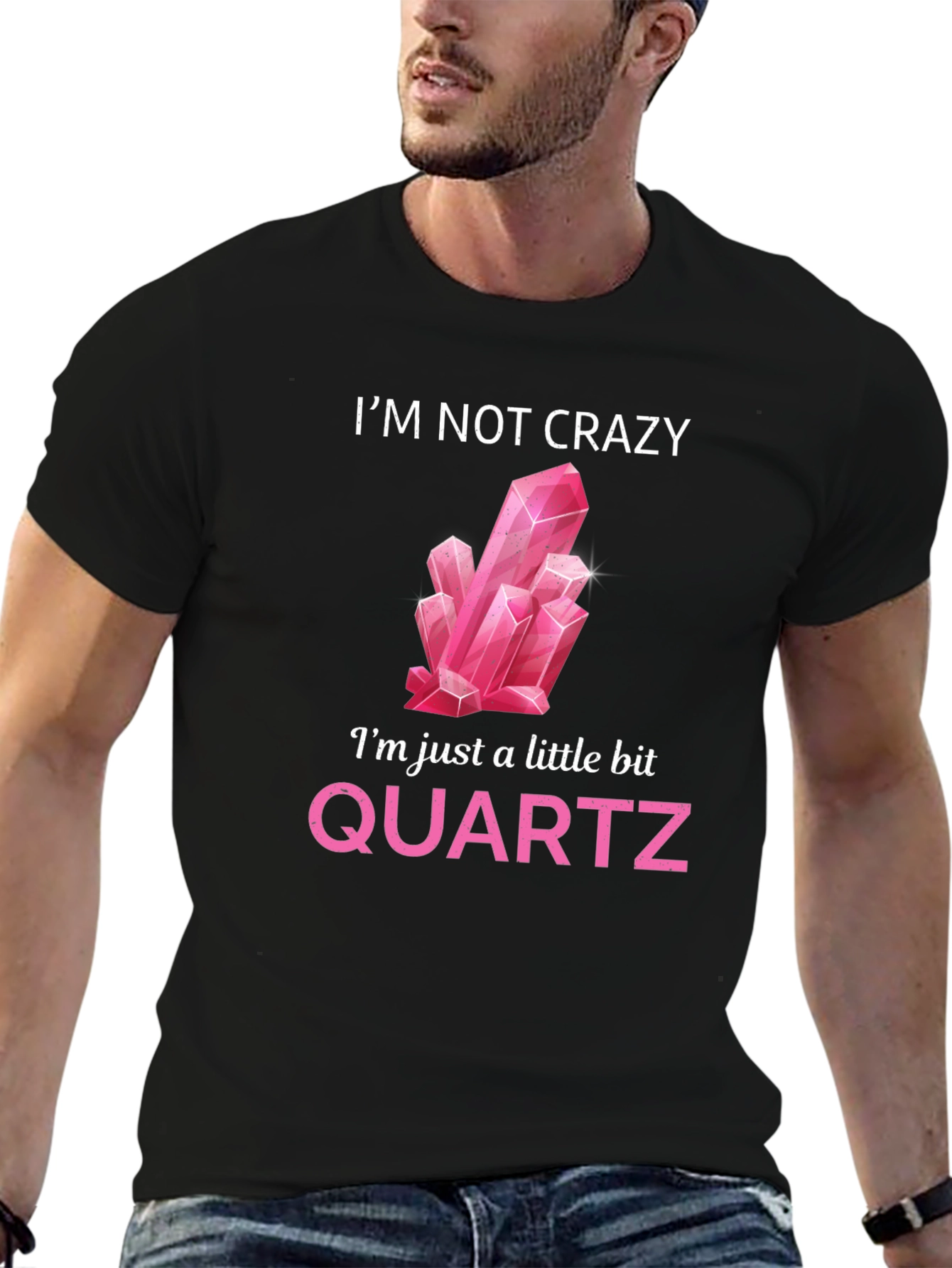 Camiseta con Diseño de Cuarzo Rosa