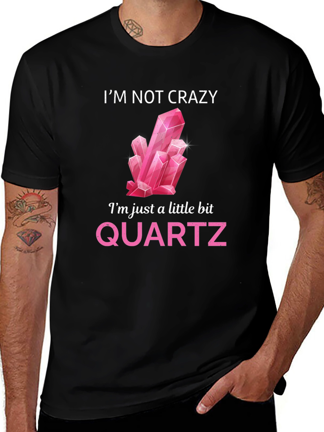 Camiseta con Diseño de Cuarzo Rosa