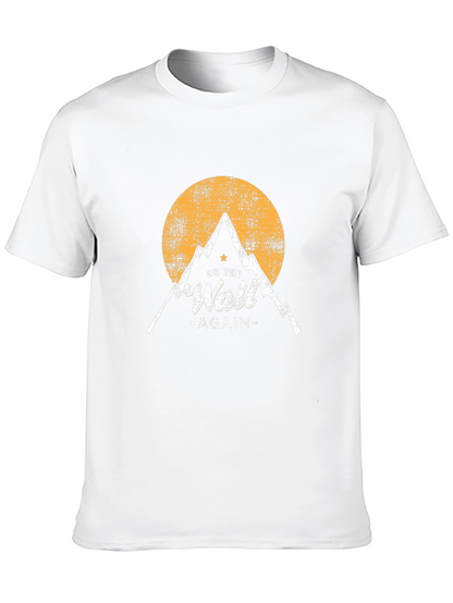 Camiseta Negra On the Wall Again Montaña