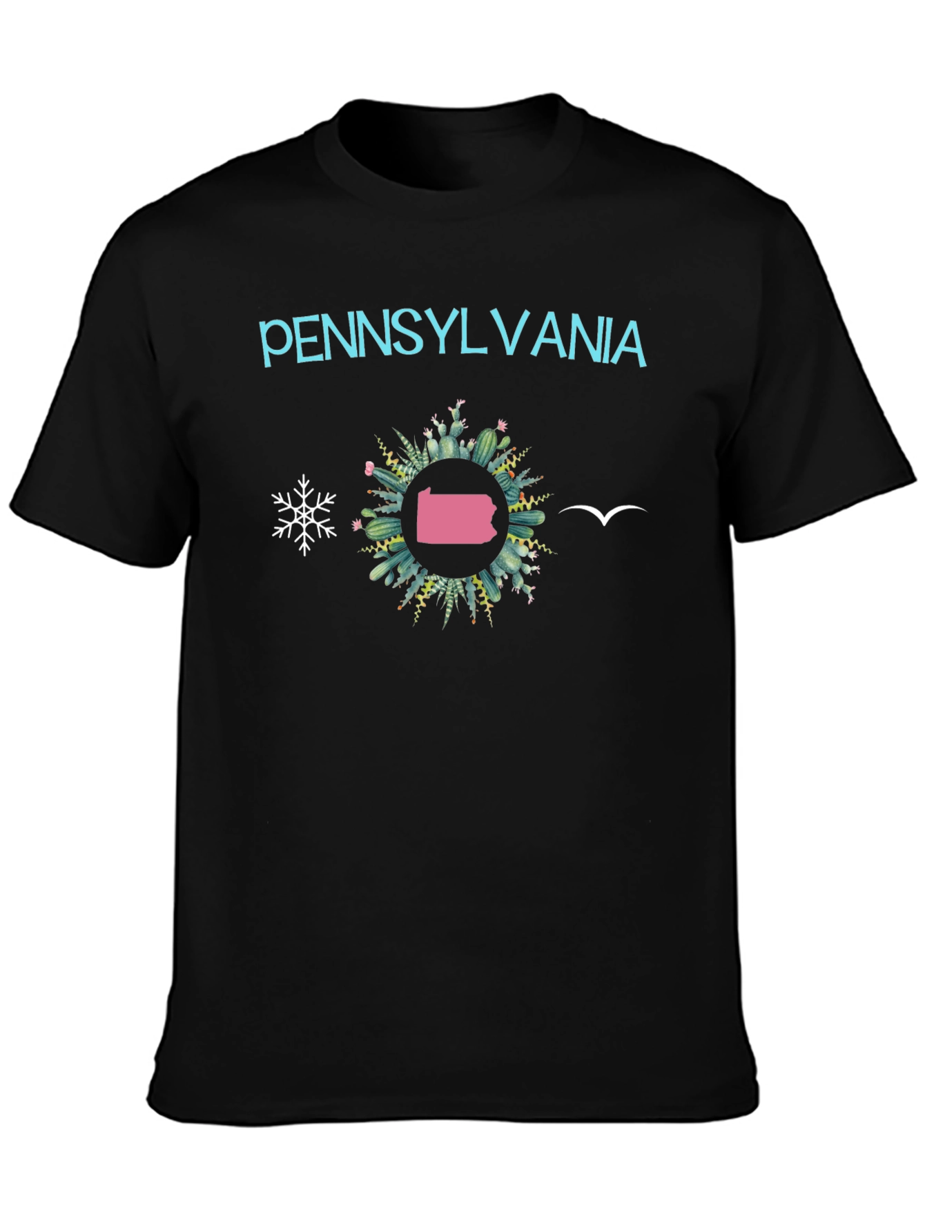 Camiseta Negra Pennsylvania - Diseño Original