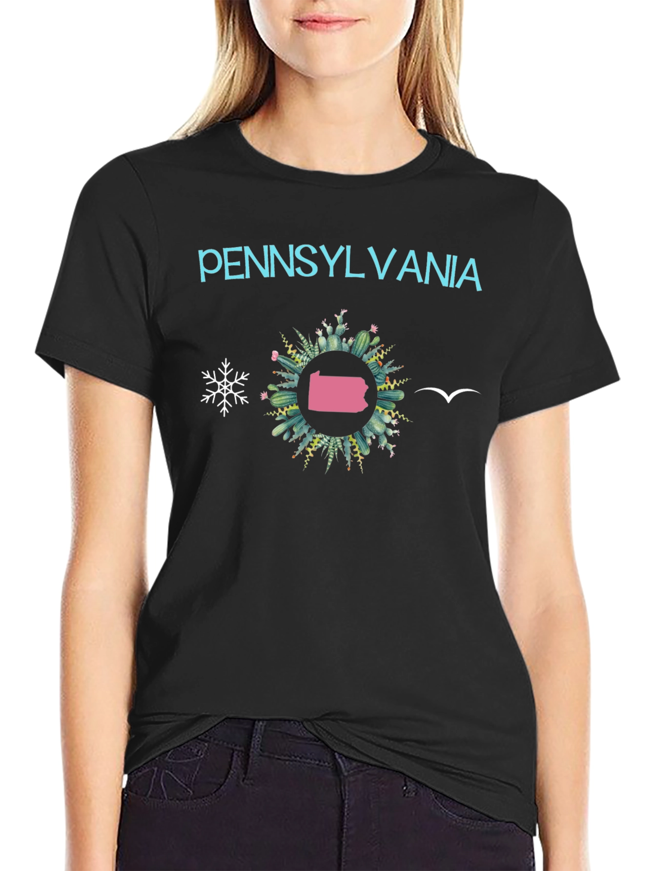 Camiseta Negra Pennsylvania - Diseño Original