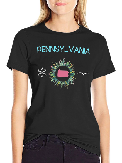 Camiseta Negra Pennsylvania - Diseño Original