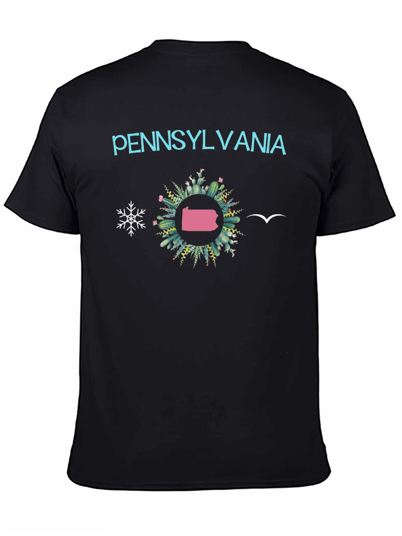 Camiseta Negra Pennsylvania - Diseño Original