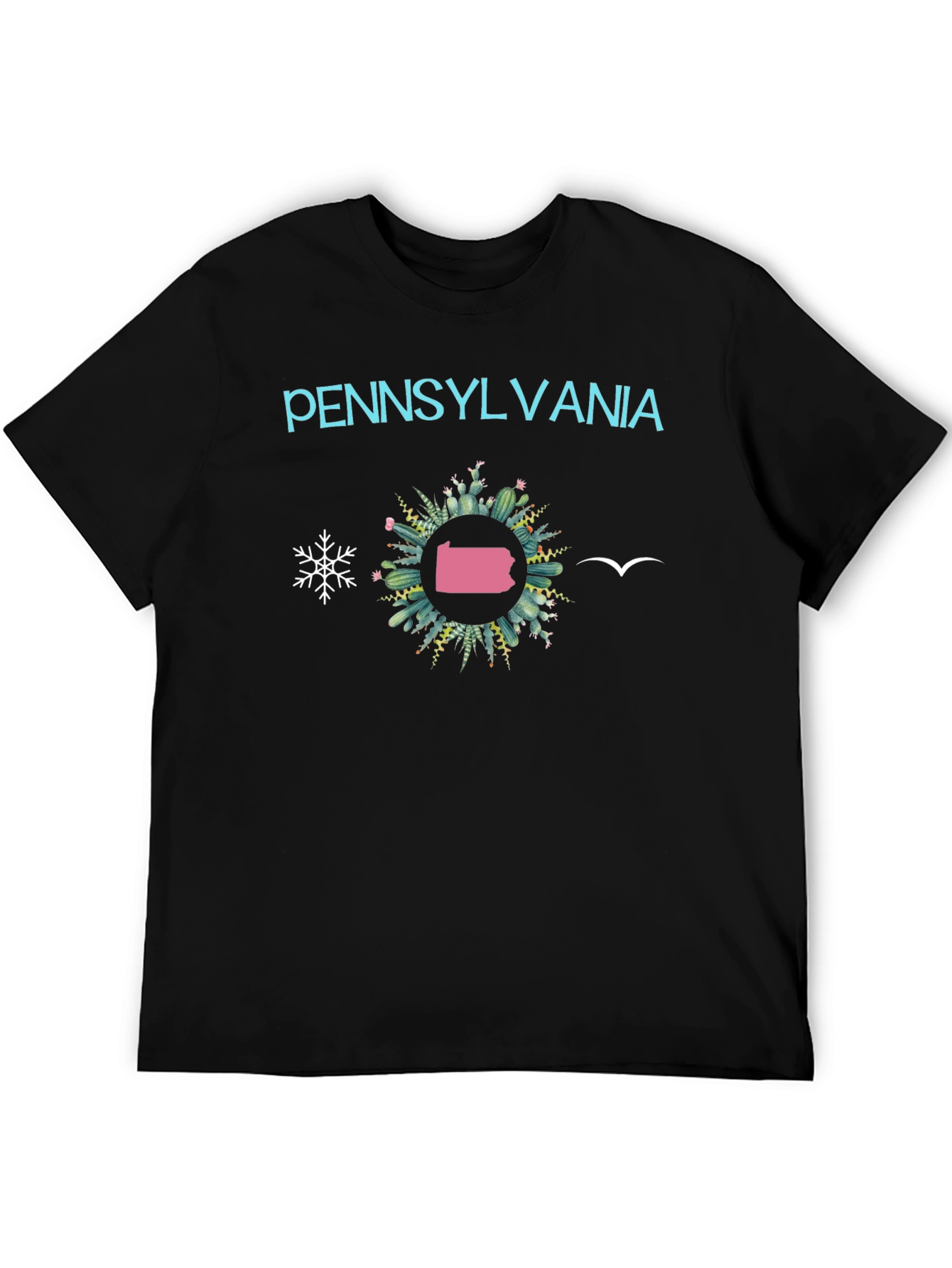 Camiseta Negra Pennsylvania - Diseño Original