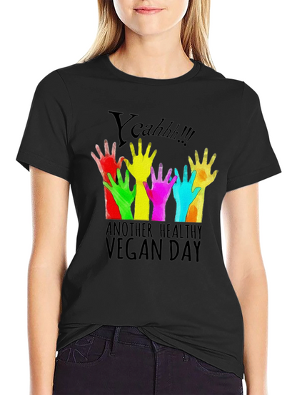 Camiseta Negra Vegana Yeahh!!!