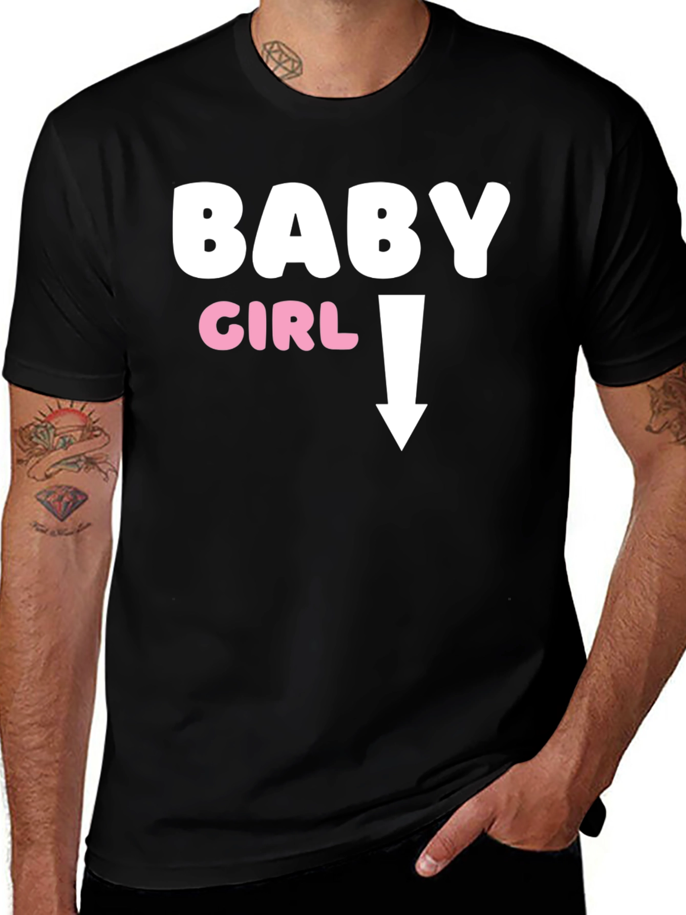 Camiseta Negra Humor Embarazo Baby Girl