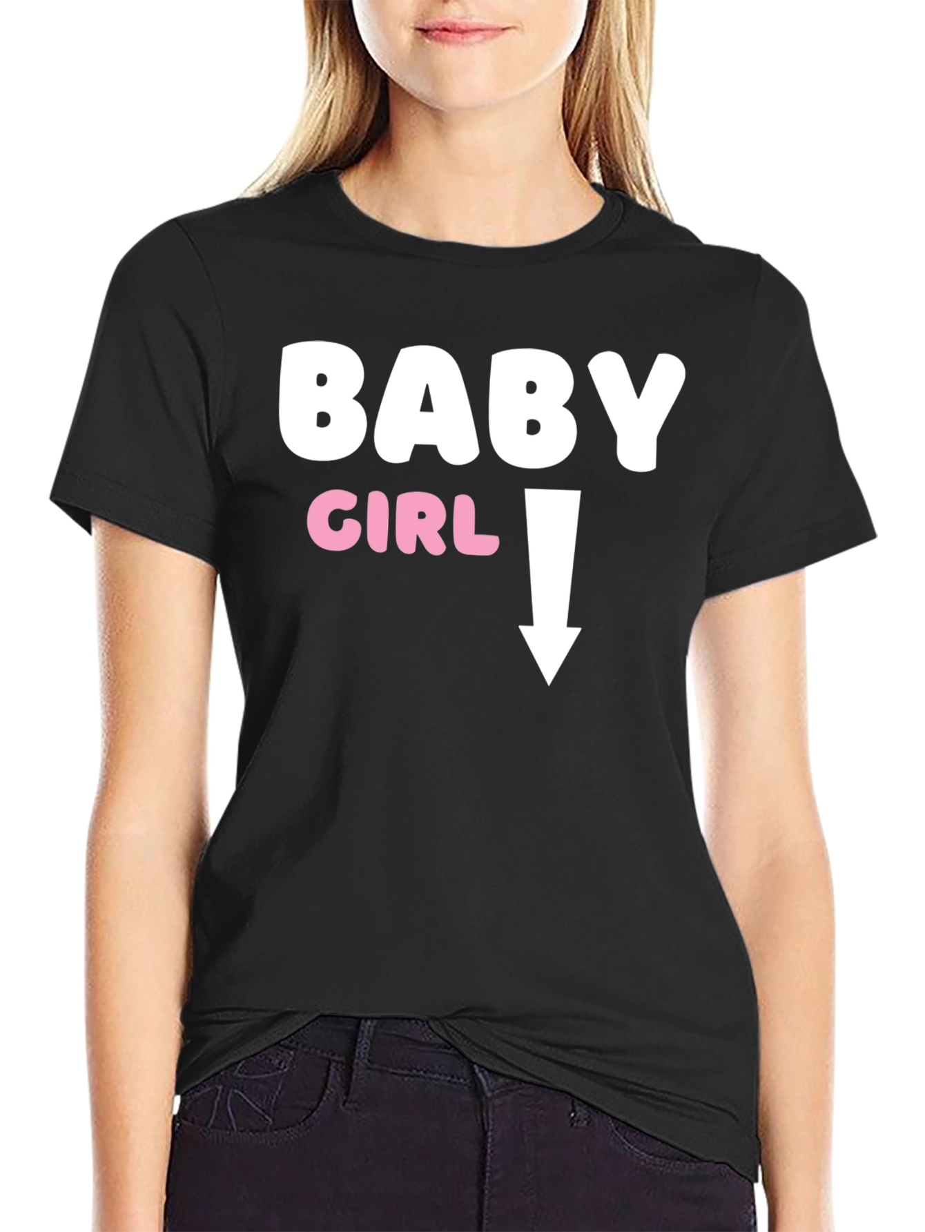 Camiseta Negra Humor Embarazo Baby Girl