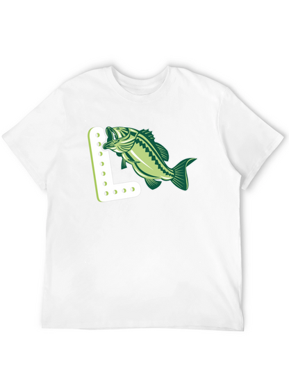 Camiseta Negra con Diseño de Pez y Letra L