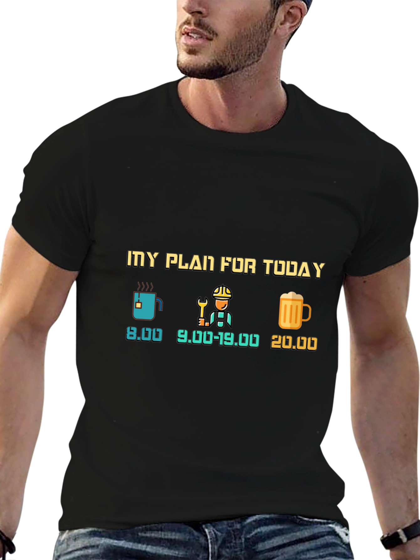 Camiseta Negra: Mi Plan Para Hoy