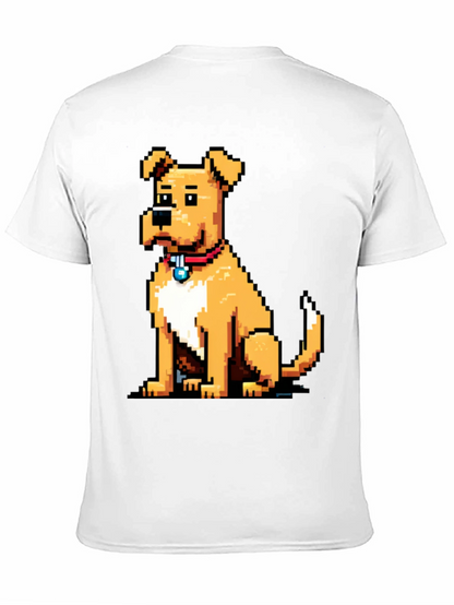Camiseta Negra con Diseño de Perro Pixelado