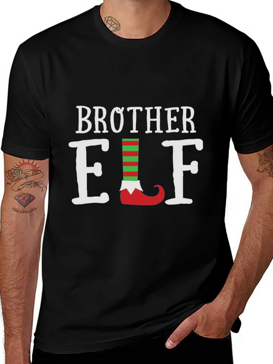Camiseta Negra Brother Elf Navideña