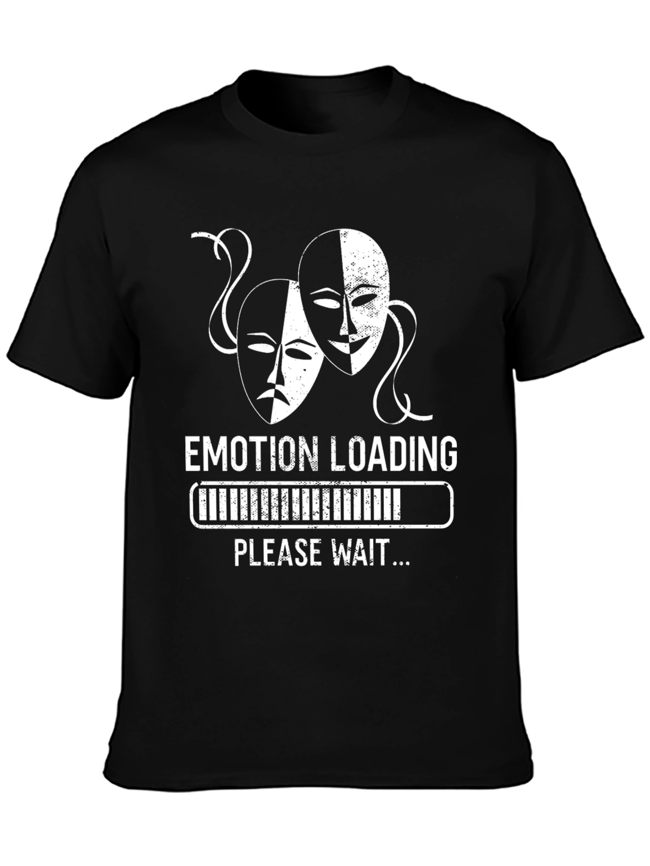 Camiseta Negra Humor Emotion Loading
