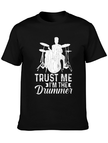 Camiseta Negra Trust Me Im The Drummer