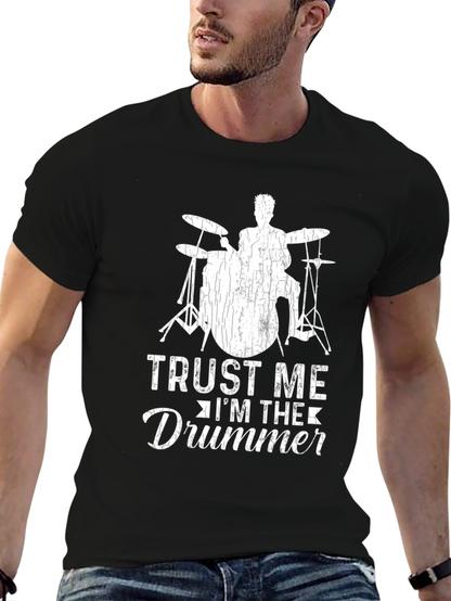 Camiseta Negra Trust Me Im The Drummer