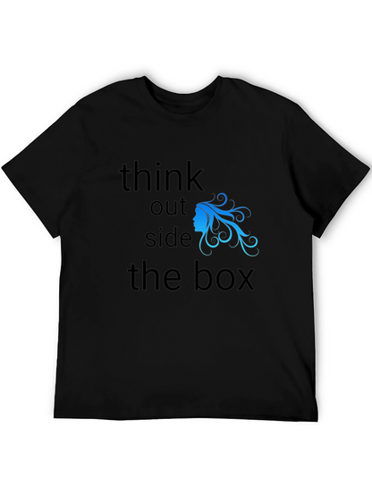 Camiseta Negra Piensa Fuera de la Caja