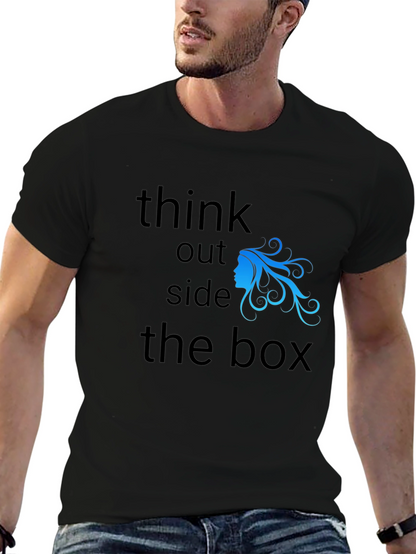 Camiseta Negra Piensa Fuera de la Caja