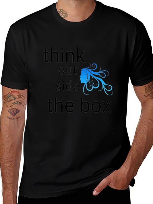 Camiseta Negra Piensa Fuera de la Caja