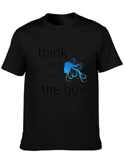 Camiseta Negra Piensa Fuera de la Caja