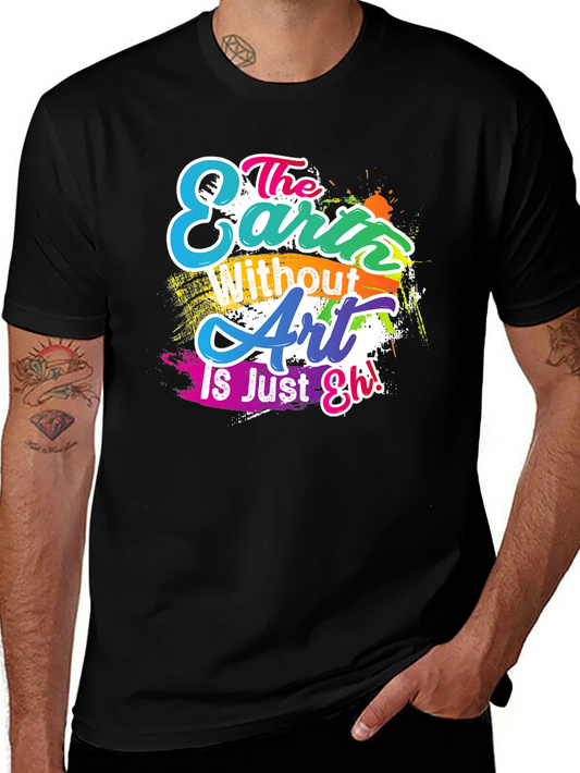 Camiseta Negra con Diseño Artístico Inspirador