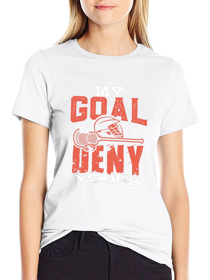 Camiseta Negra Lacrosse Mi Meta es Detenerte