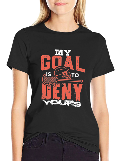 Camiseta Negra Lacrosse Mi Meta es Detenerte