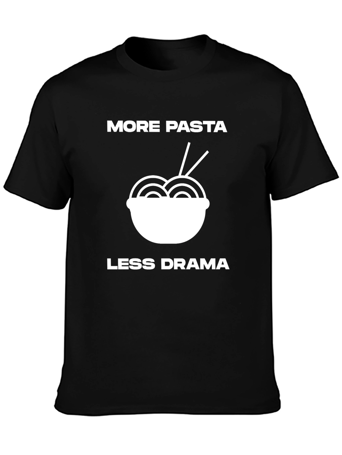 Camiseta Negra: Más Pasta Menos Drama
