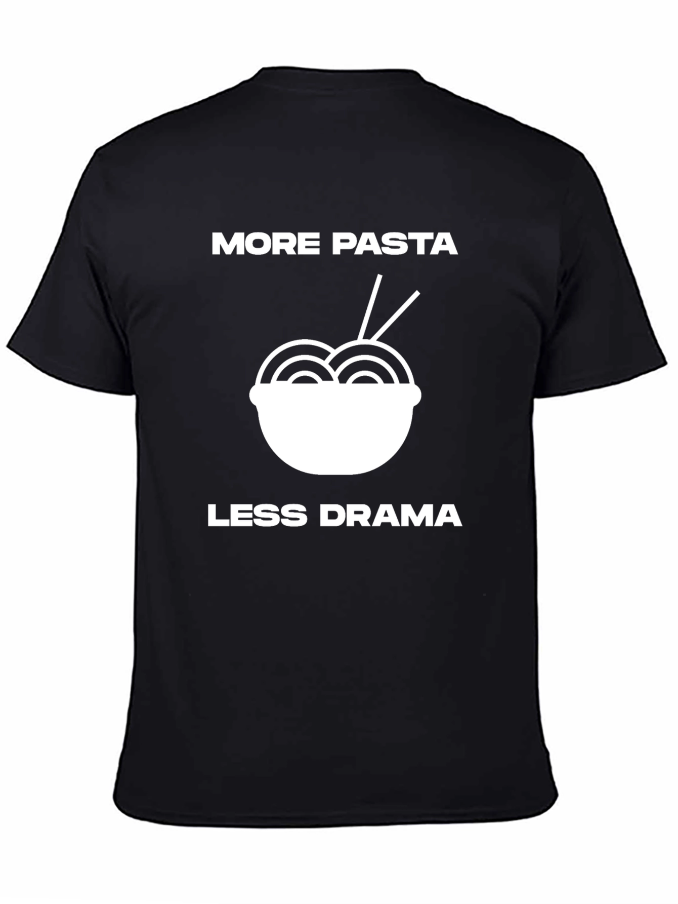 Camiseta Negra: Más Pasta Menos Drama