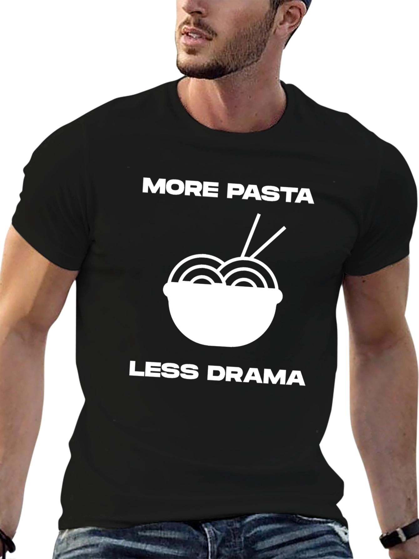 Camiseta Negra: Más Pasta Menos Drama